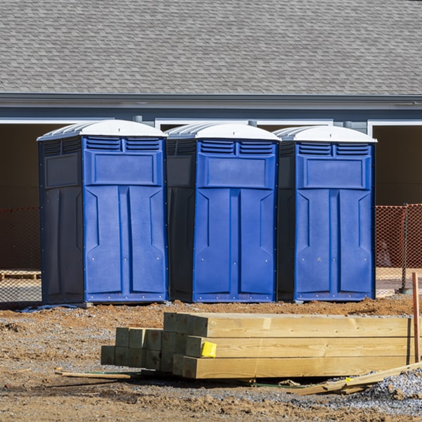 how often are the porta potties cleaned and serviced during a rental period in Chester